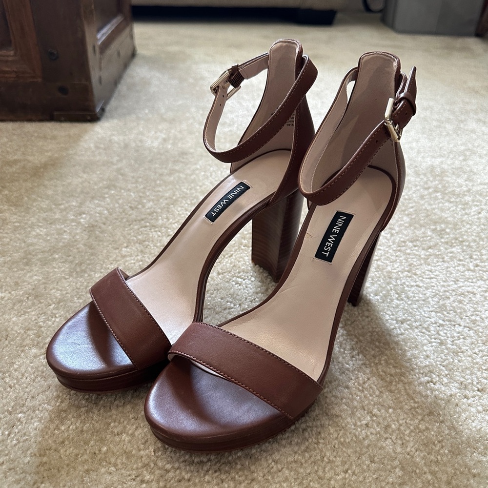 Nine West Brown Heeled Sandals for Women